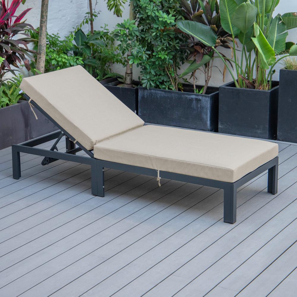 Chelsea Modern Outdoor Chaise Lounge Chair With Cushions. Picture 12