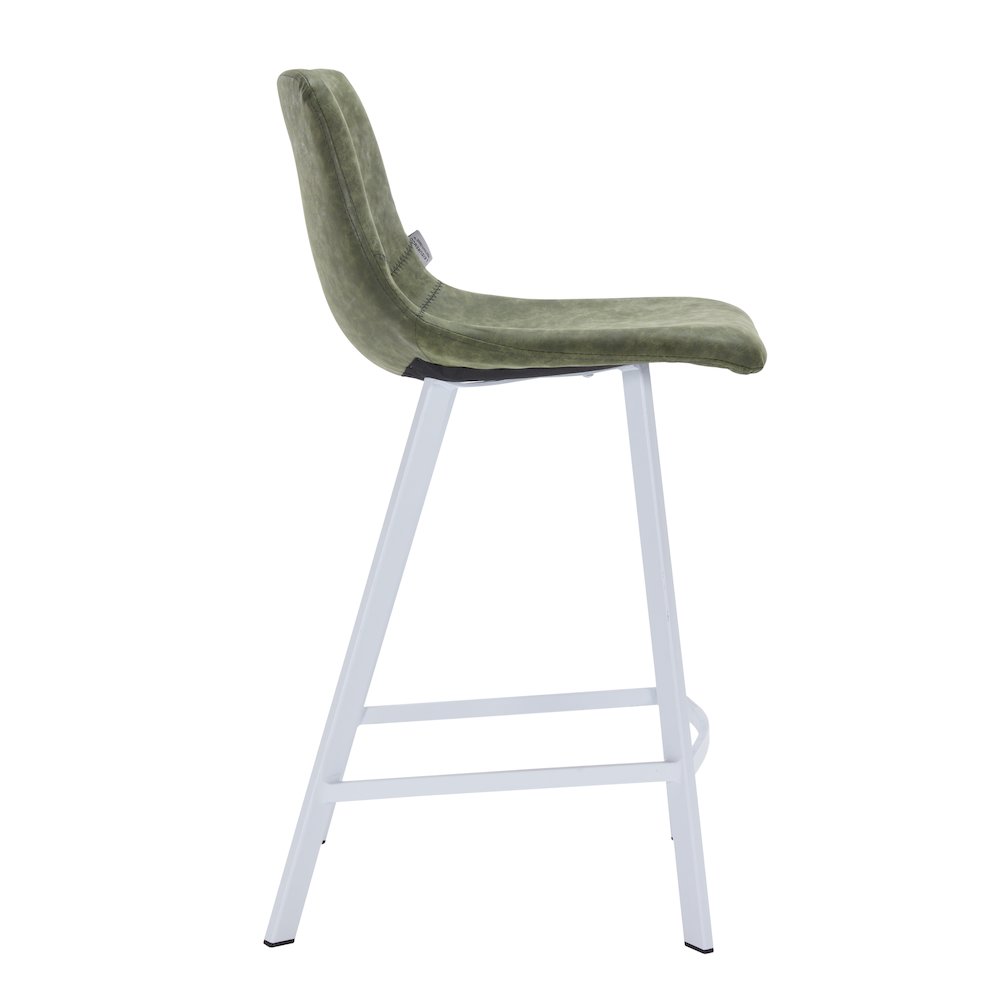 Elland - Counter stool - Olive Green- White Base. Picture 7