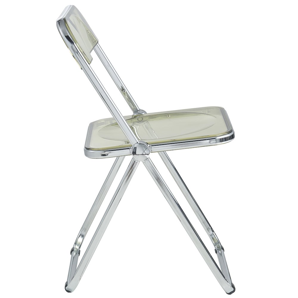 Lawrence Acrylic Folding Chair With Metal Frame, Set of 2. Picture 19