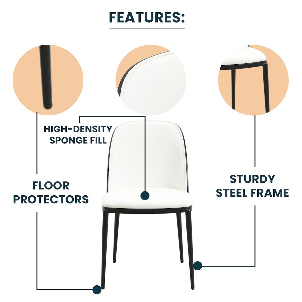 Tule Mid-Century Modern Dining Side Chair. Picture 8