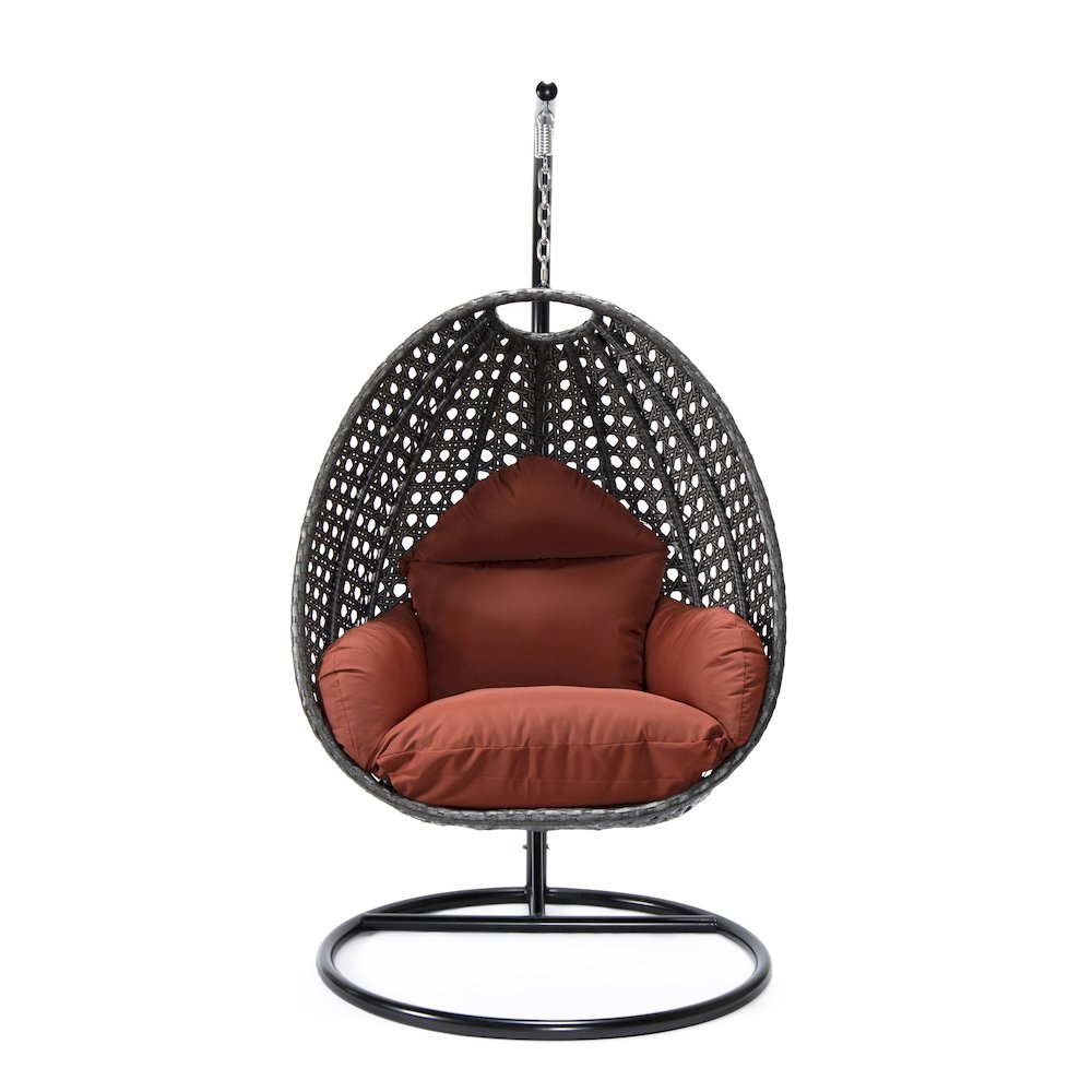 Charcoal Wicker Hanging Egg Swing Chair. Picture 3