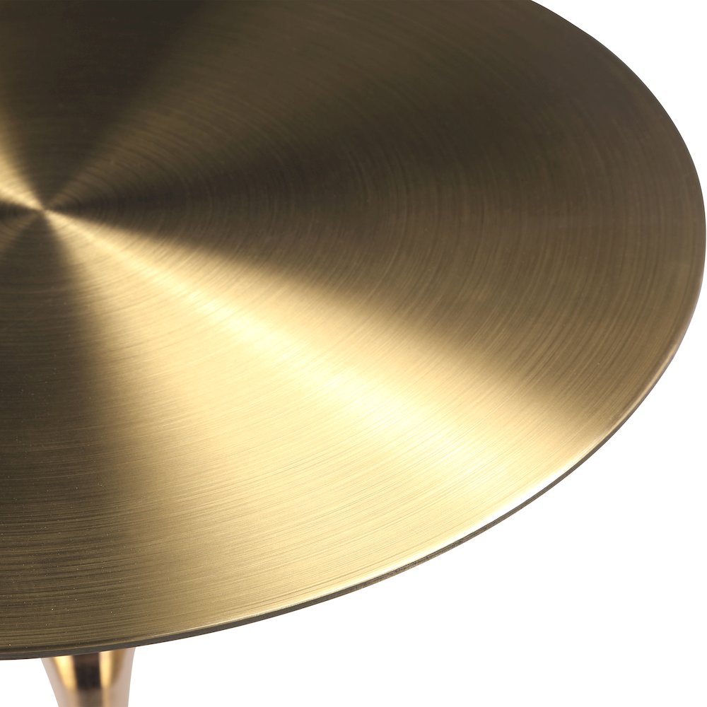 Savoy Collection Modern End Table In Gold. Picture 13