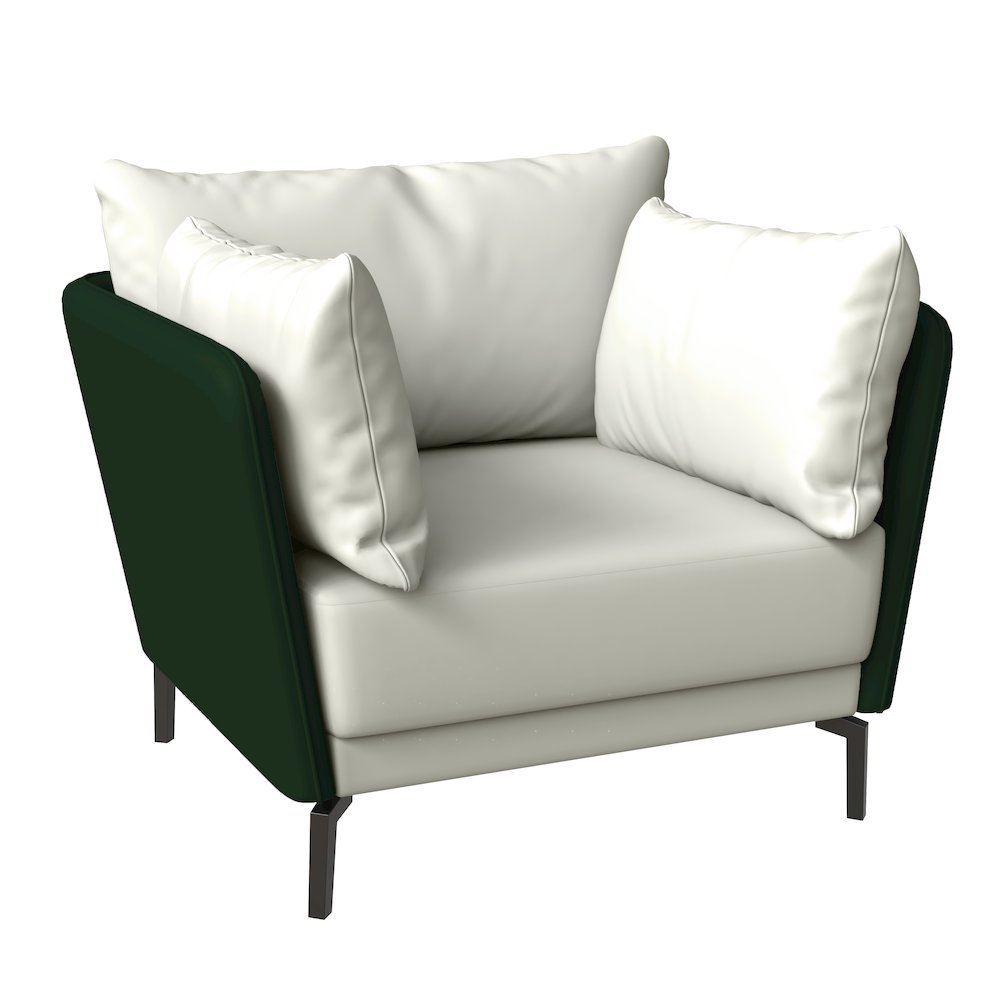 Luxify Collection Single Seater Sofa in Green. Picture 2