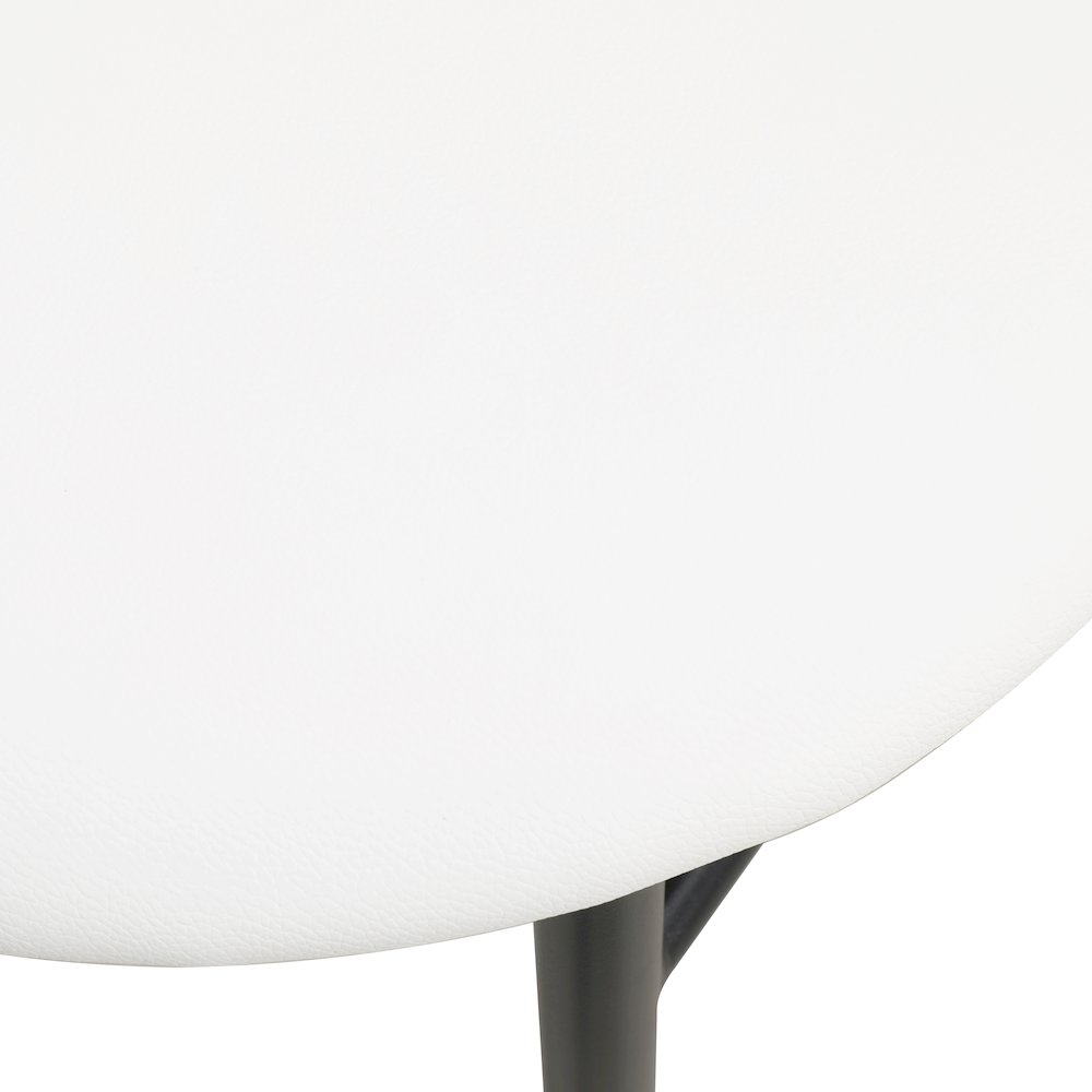 Lume Collection Modern Bar Stool in White. Picture 5