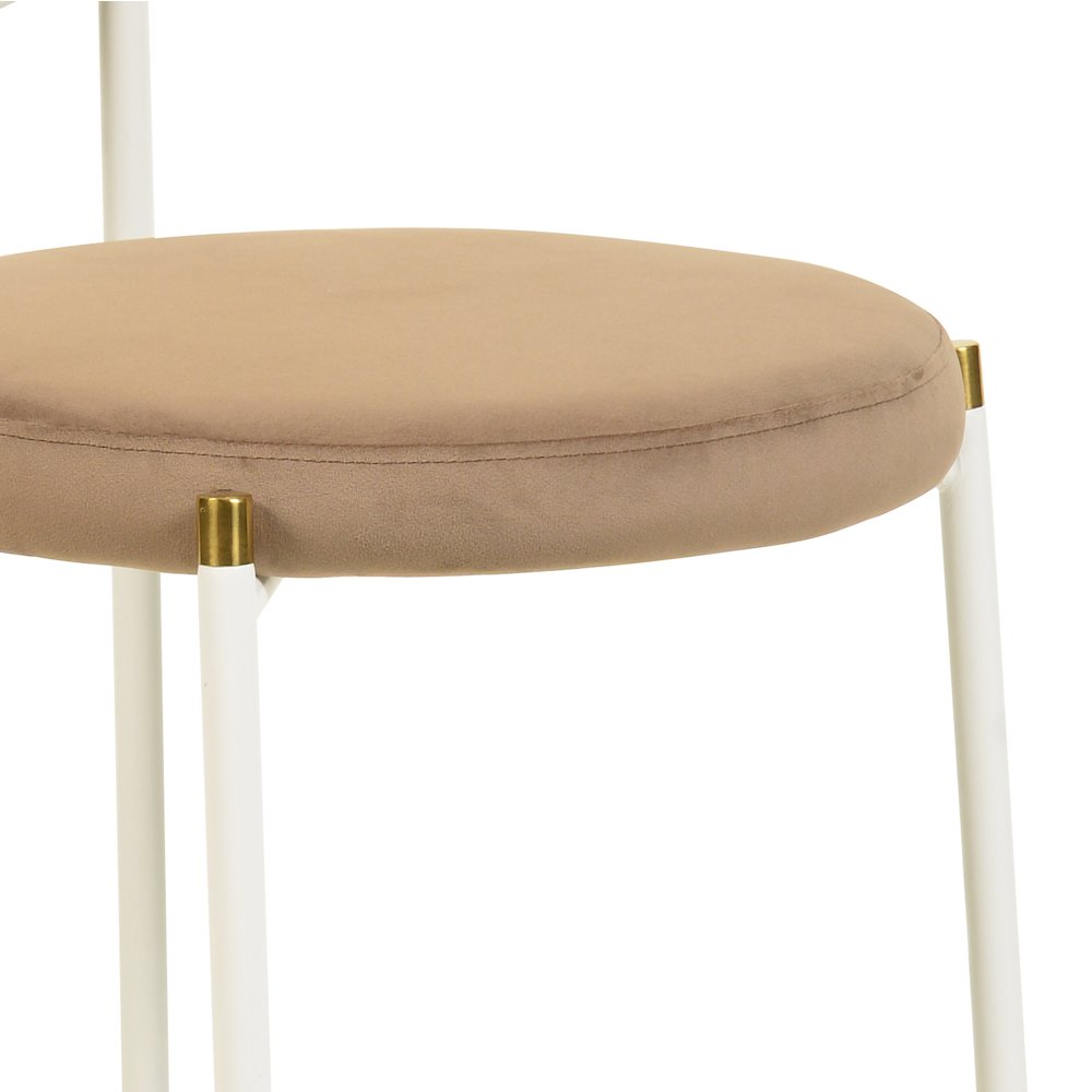 Euston Collection Modern Dining Chair White Frame In Brown. Picture 12