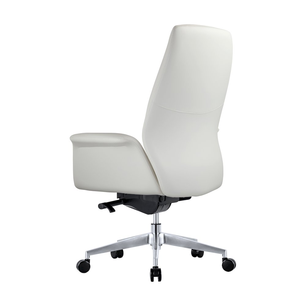 Summit Series Office Chair In White Leather. Picture 2