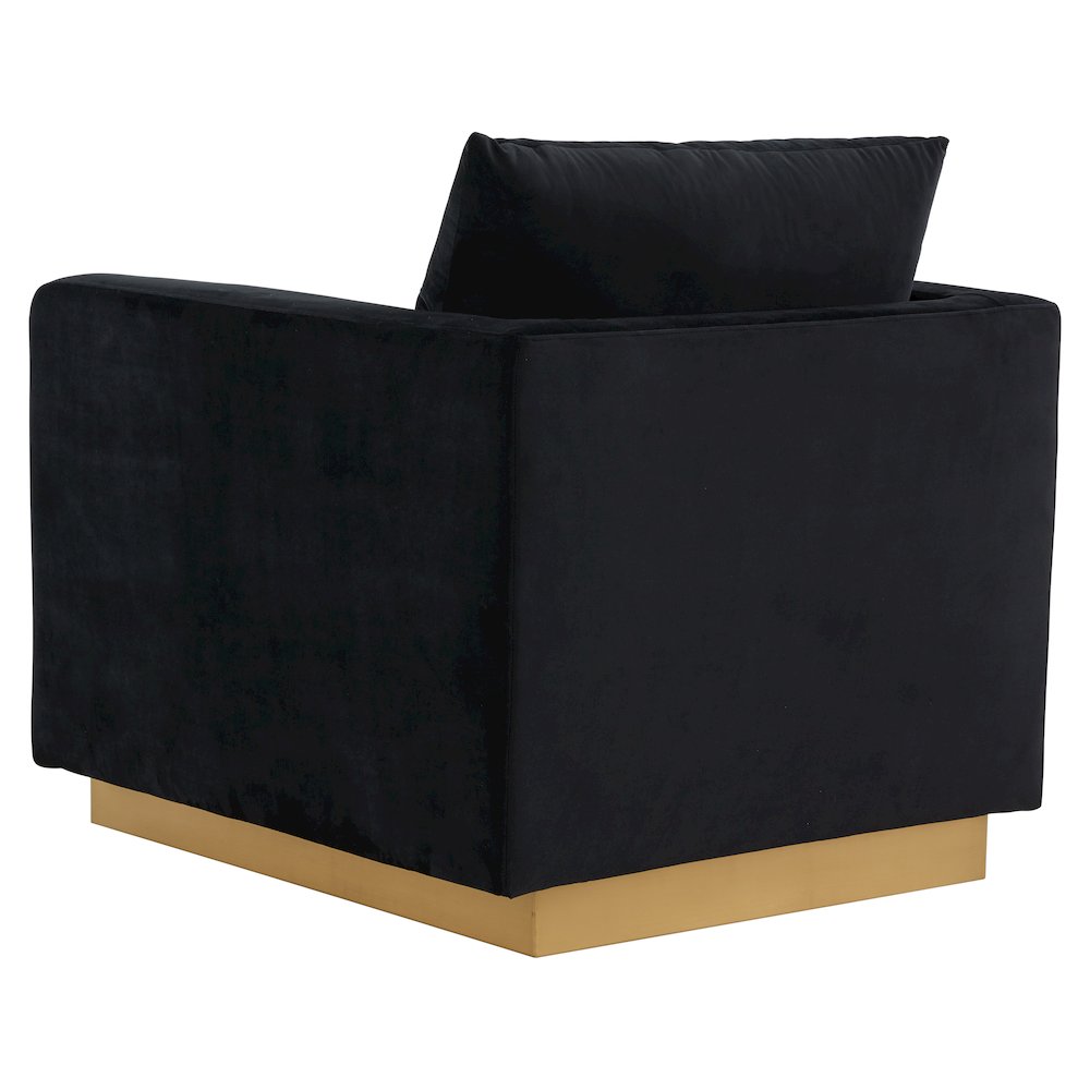 Nervo Velvet Accent Armchair With Gold Frame. Picture 7