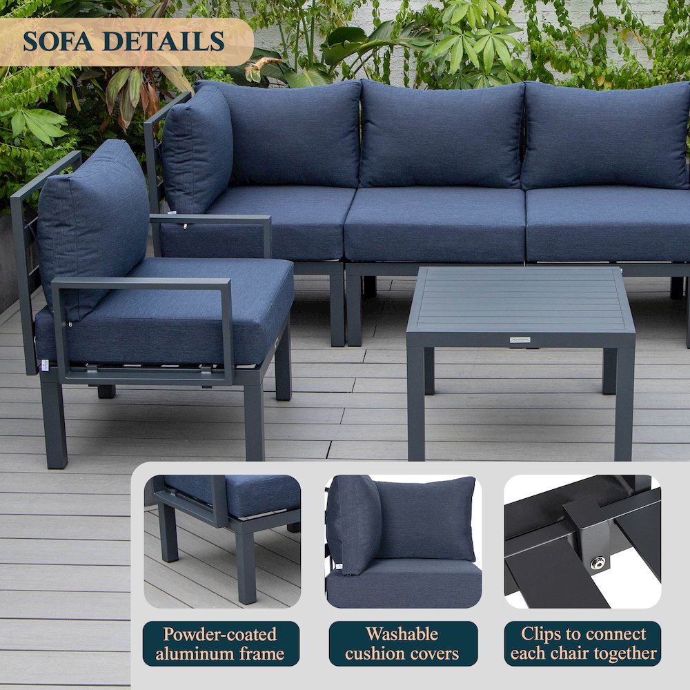 Chelsea 7-Piece Patio Sectional And Coffee Table. Picture 44