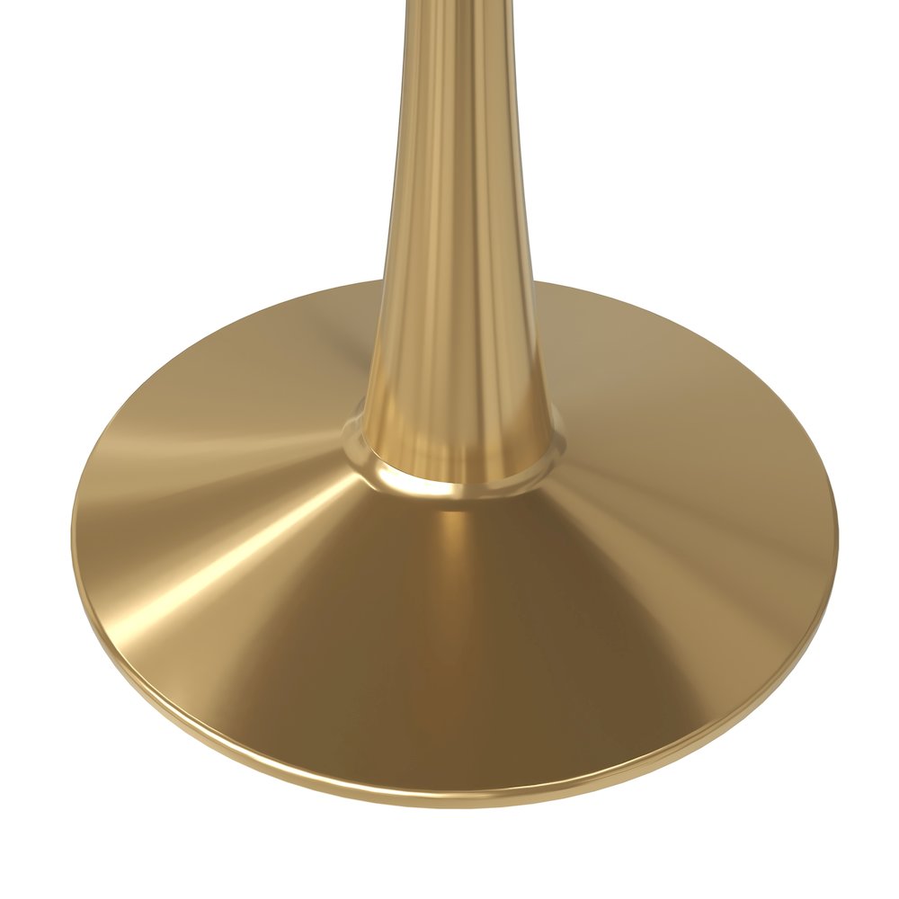 Bristol 40" round dining table Gold Base With Black Top. Picture 4