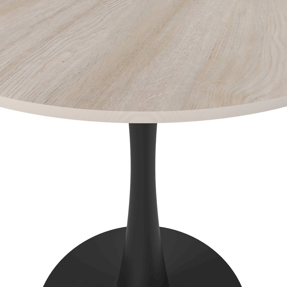 Bristol 24" round dining table Black base with marbled MDF top. Picture 5
