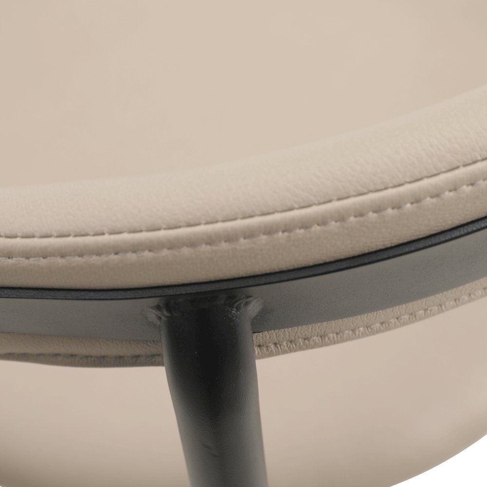 Lume Collection Modern Dining Chair in Dark Taupe Set of 2. Picture 16