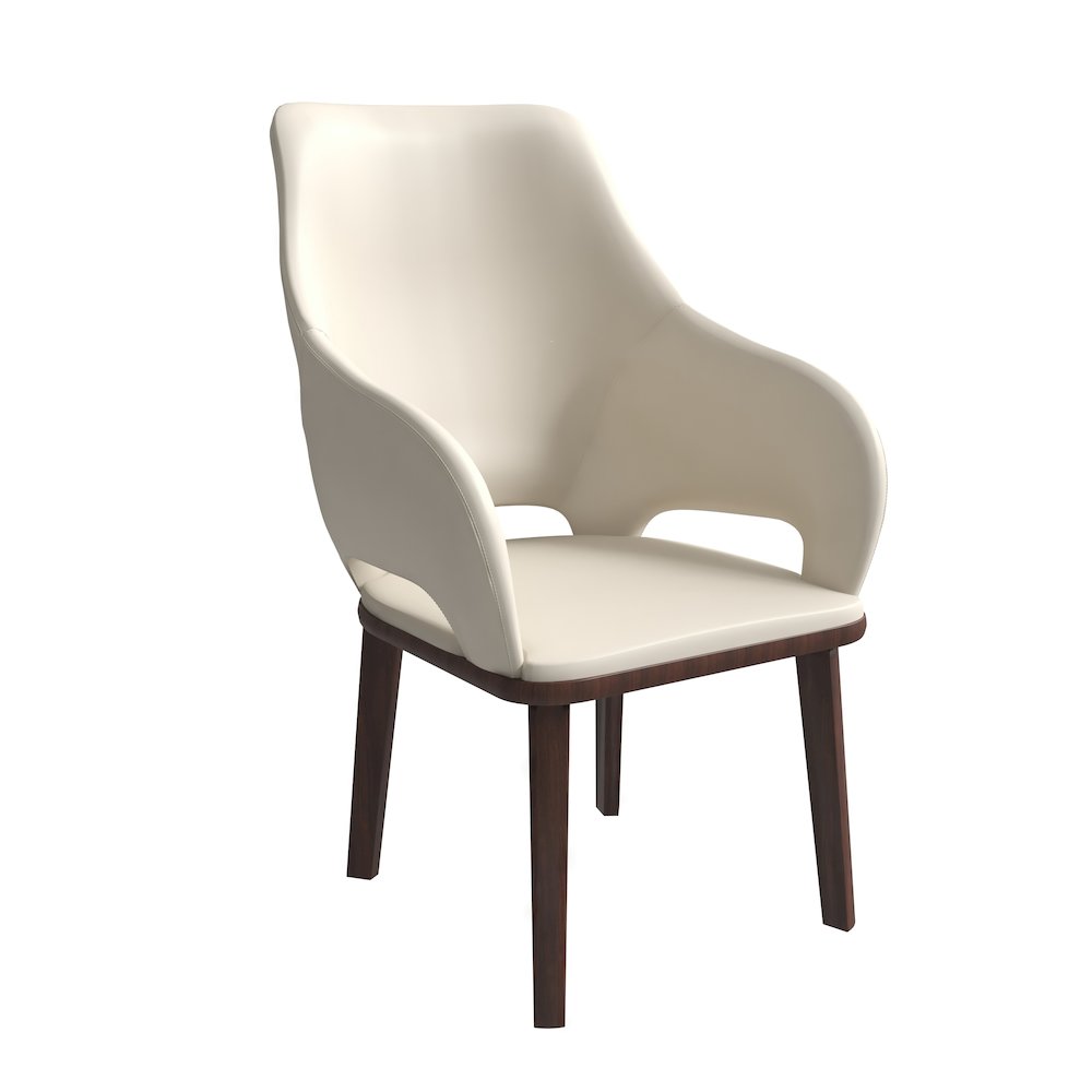 Vivara Collection Modern Dining Chair in Light Taupe Set of 2. Picture 2