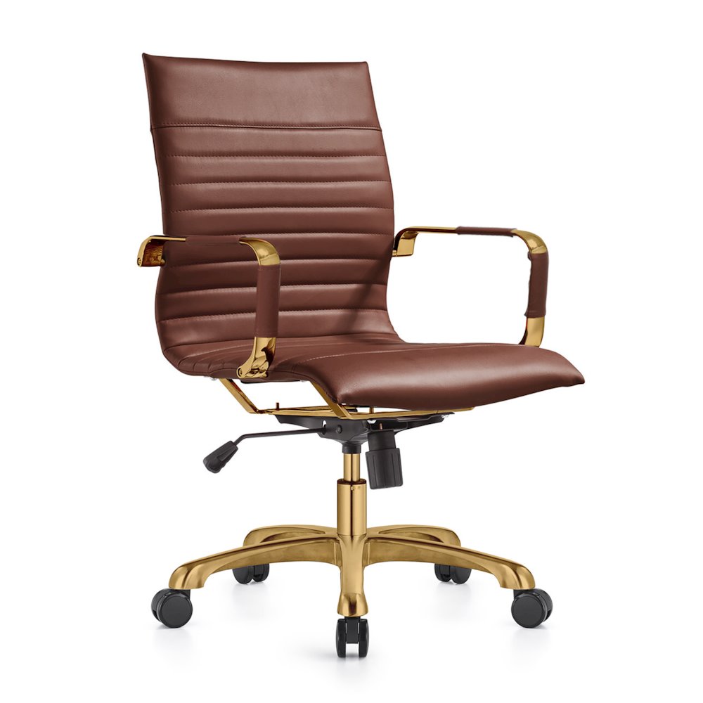 Harris Office Chair With Gold Frame. Picture 5