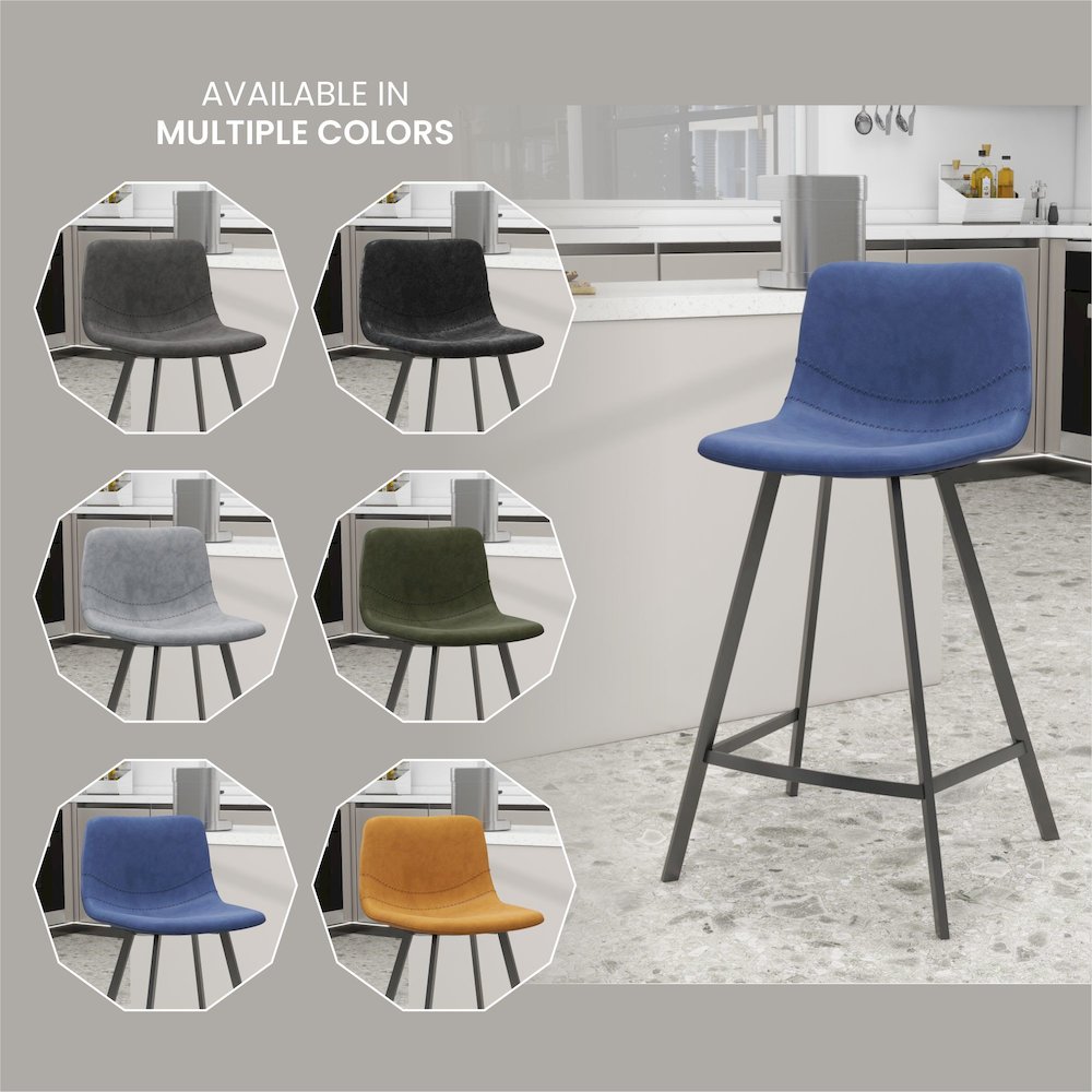 Elland - Counter stool - Peacock Blue. Picture 5
