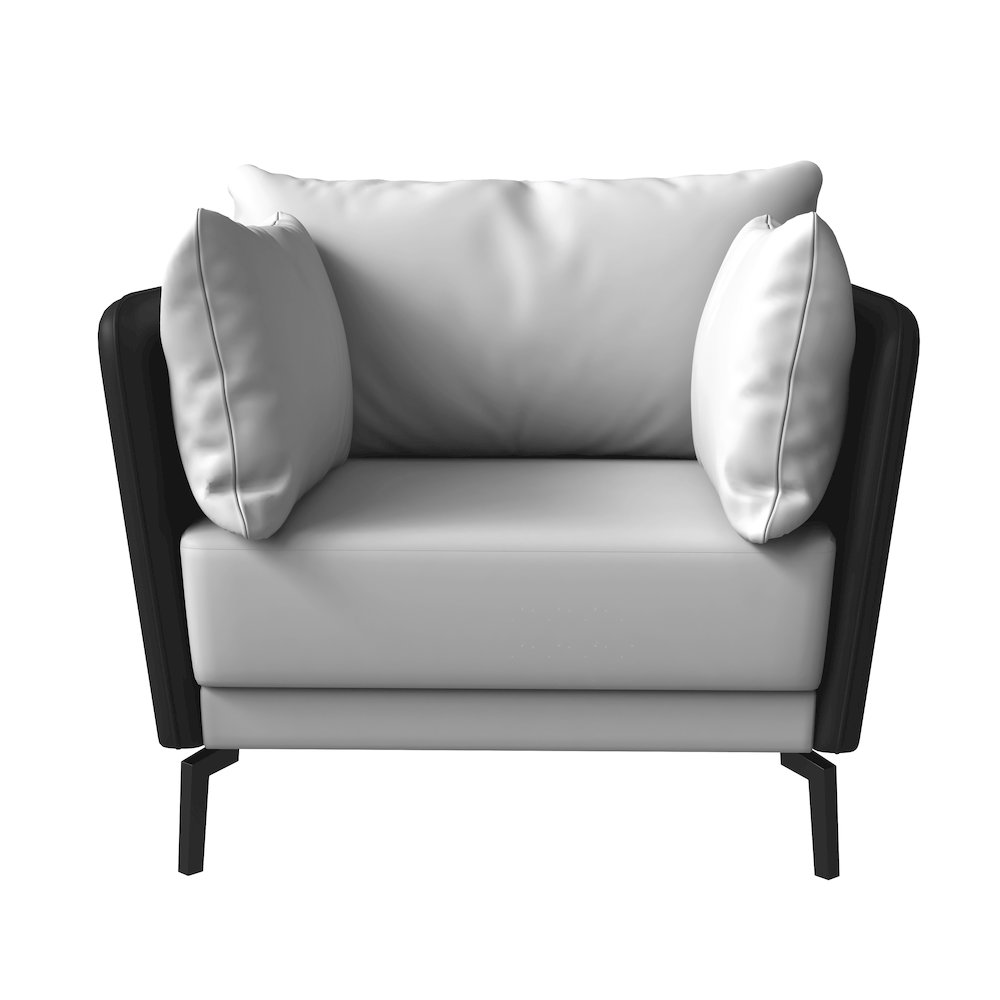 Luxify Collection Single Seater Sofa in Black/Grey. Picture 6