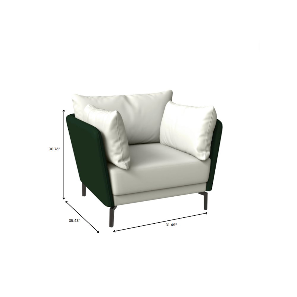 Luxify Collection Single Seater Sofa in Green. Picture 11