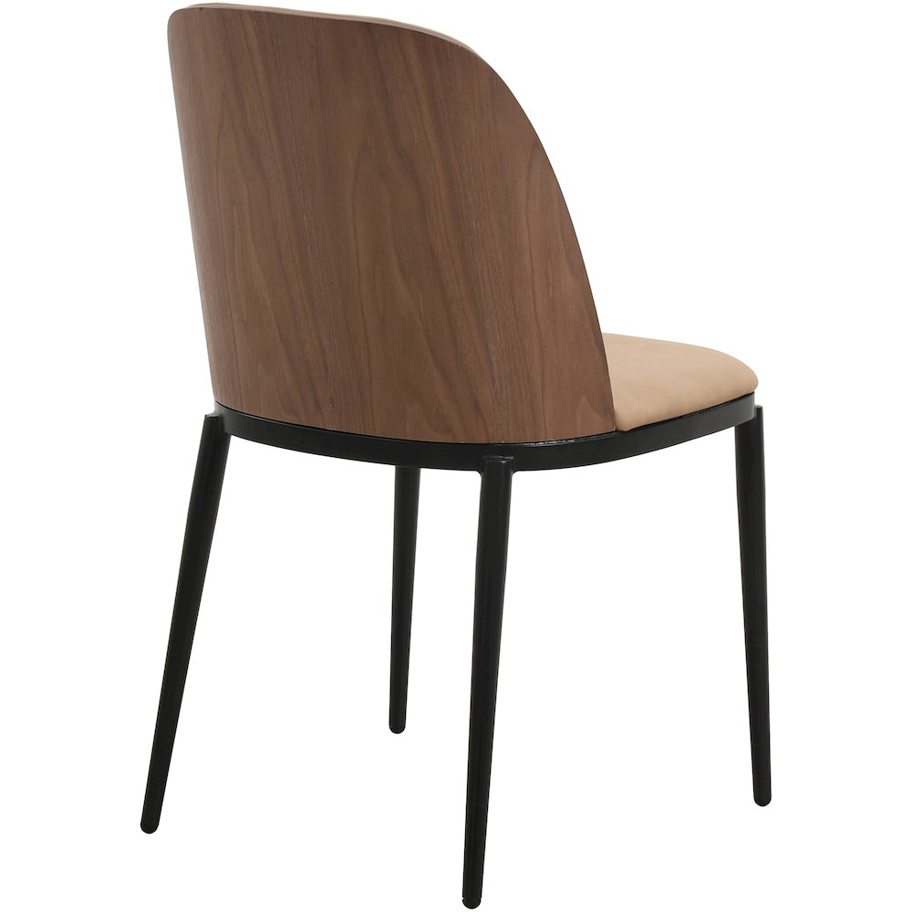 Zayle 7-Piece Dining Set with 55" Rectangular Dining Side Chair in Walnut/Brown. Picture 6