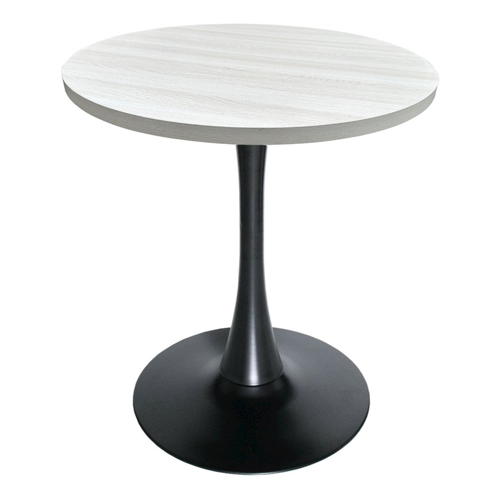 Bristol Dining table, Black Base with 27 Round Light Natural MDF top. Picture 2