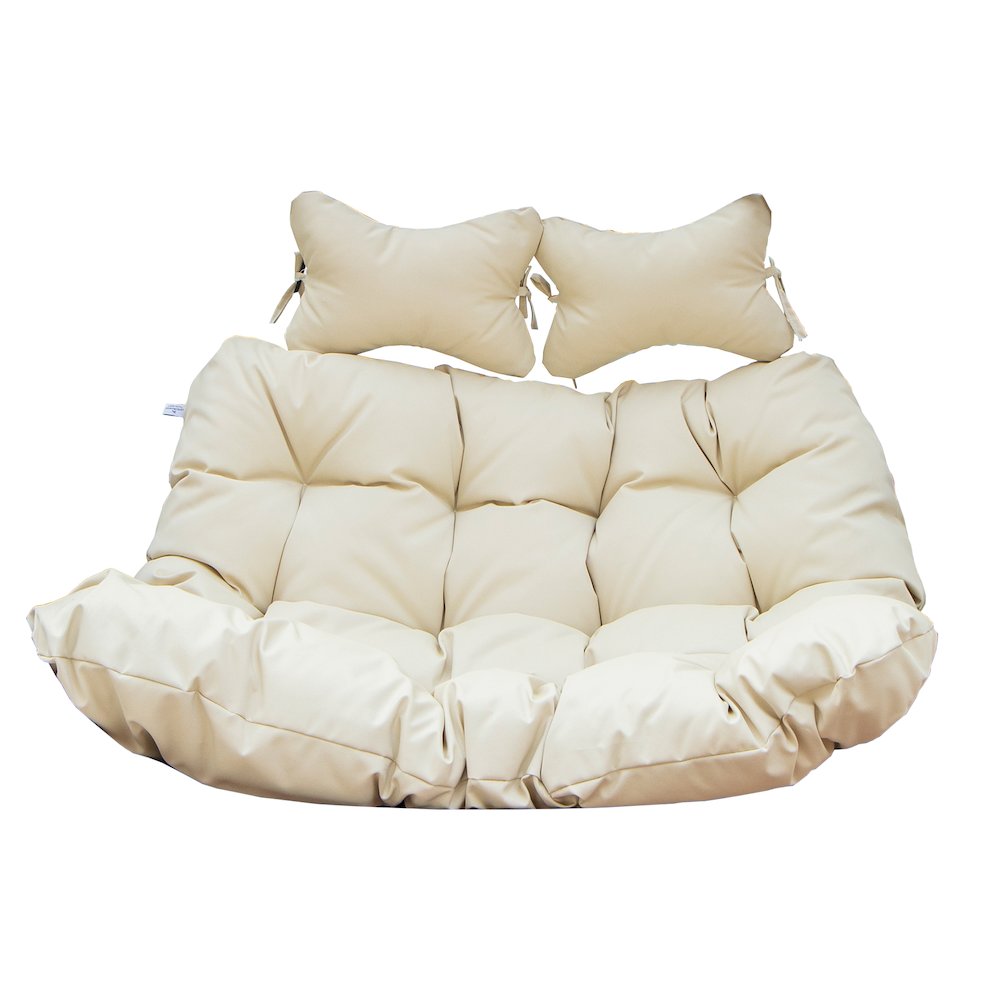 Wicker 2 Person Double Folding Hanging Egg Swing Cushion. Picture 2