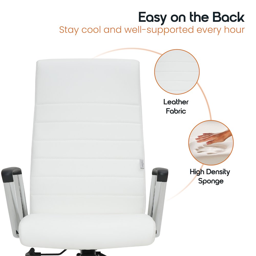 Hilton Modern High-Back Leather Office Chair. Picture 11