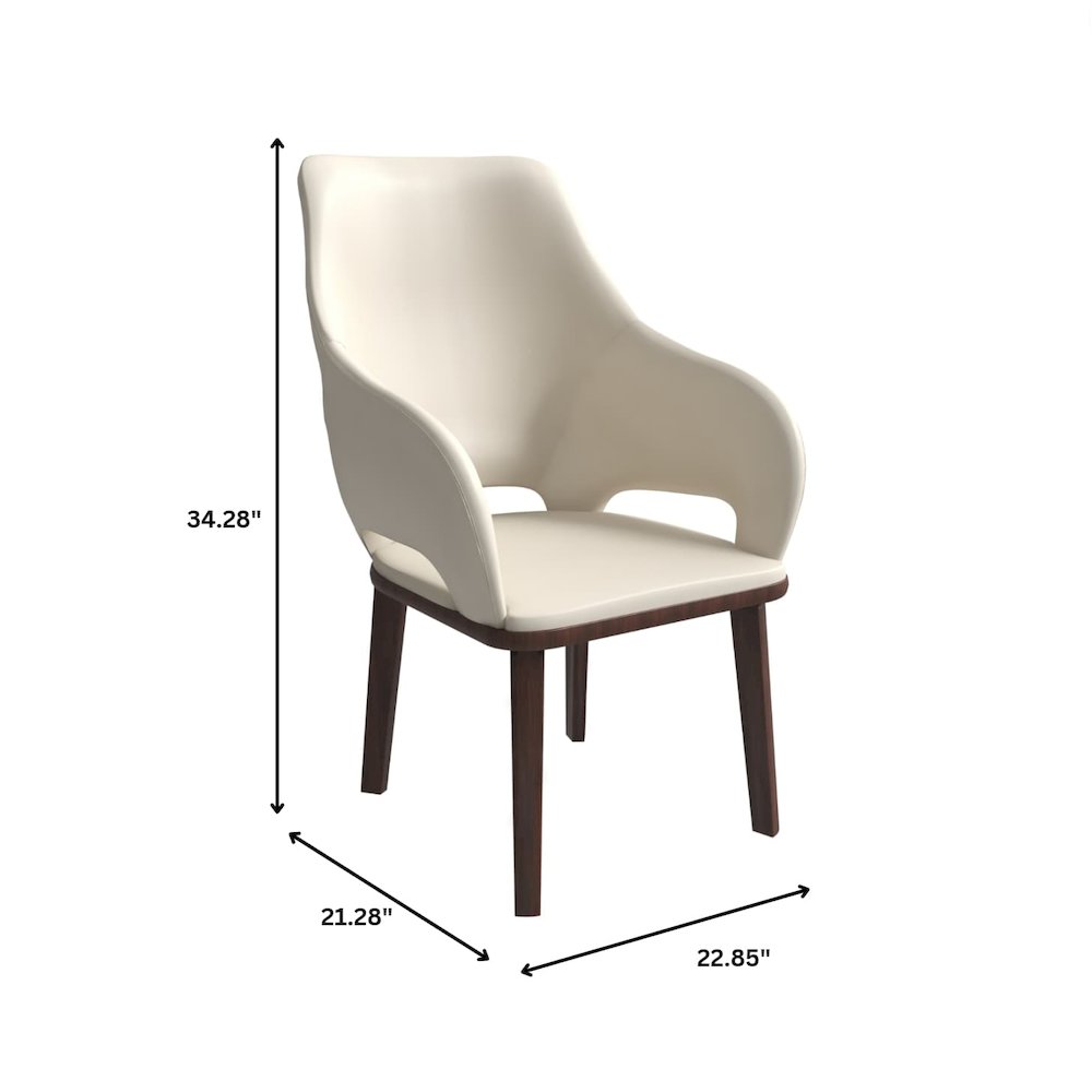 Vivara Collection Modern Dining Chair in Light Taupe Set of 2. Picture 8