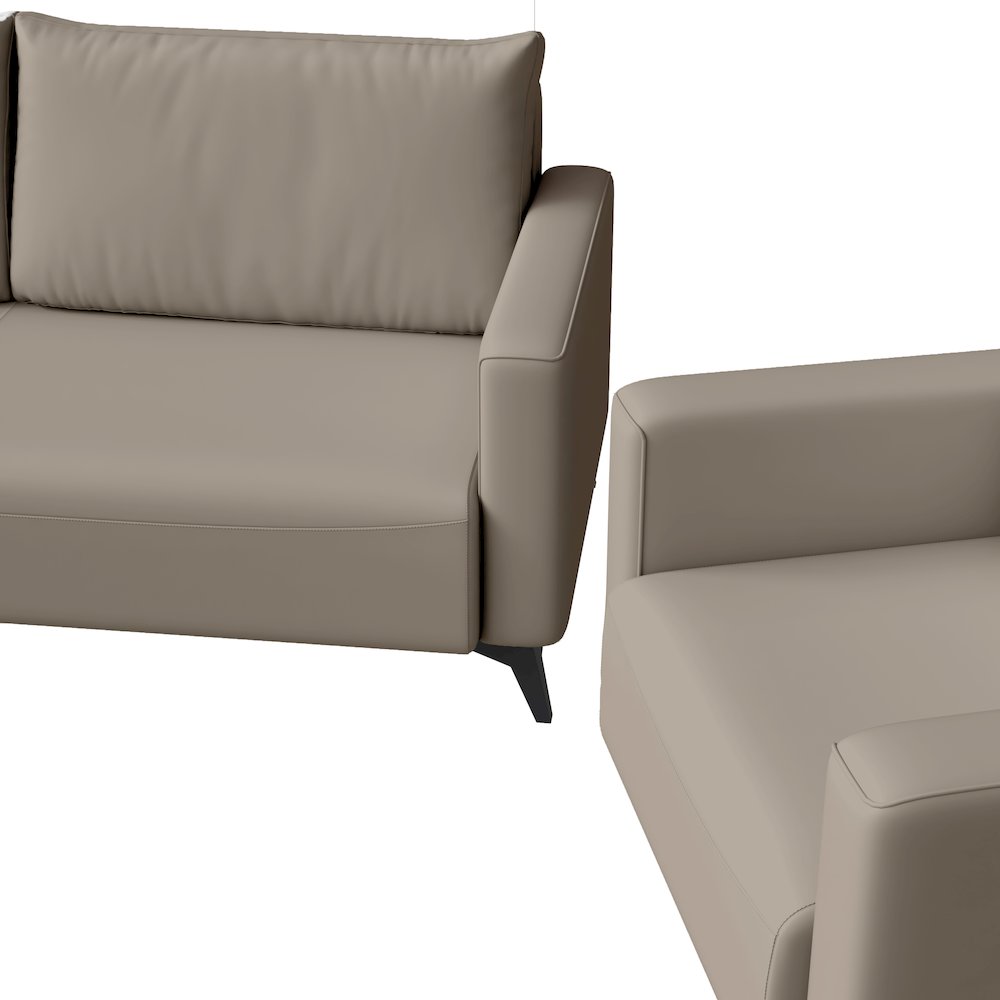 Inno Collection Sofa Set, 2 Single Seaters, and 3 seater In TAupe. Picture 12