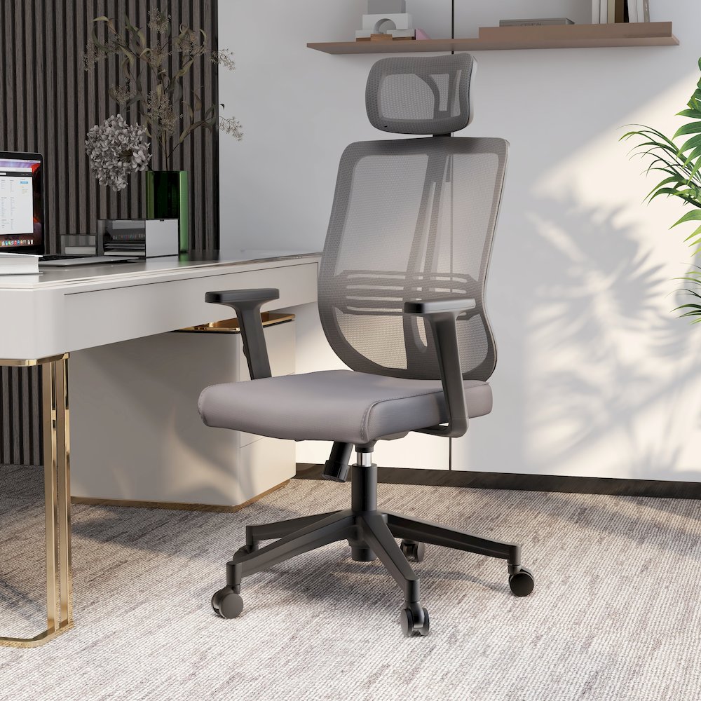 Office Nift Series Office Task Chair In Grey. Picture 7
