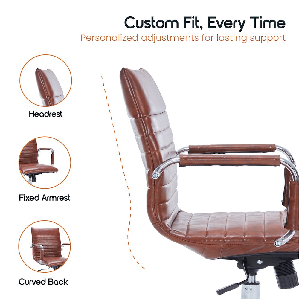 Harris Modern Adjustable Office Executive Swivel Chair Task Office Chair. Picture 8