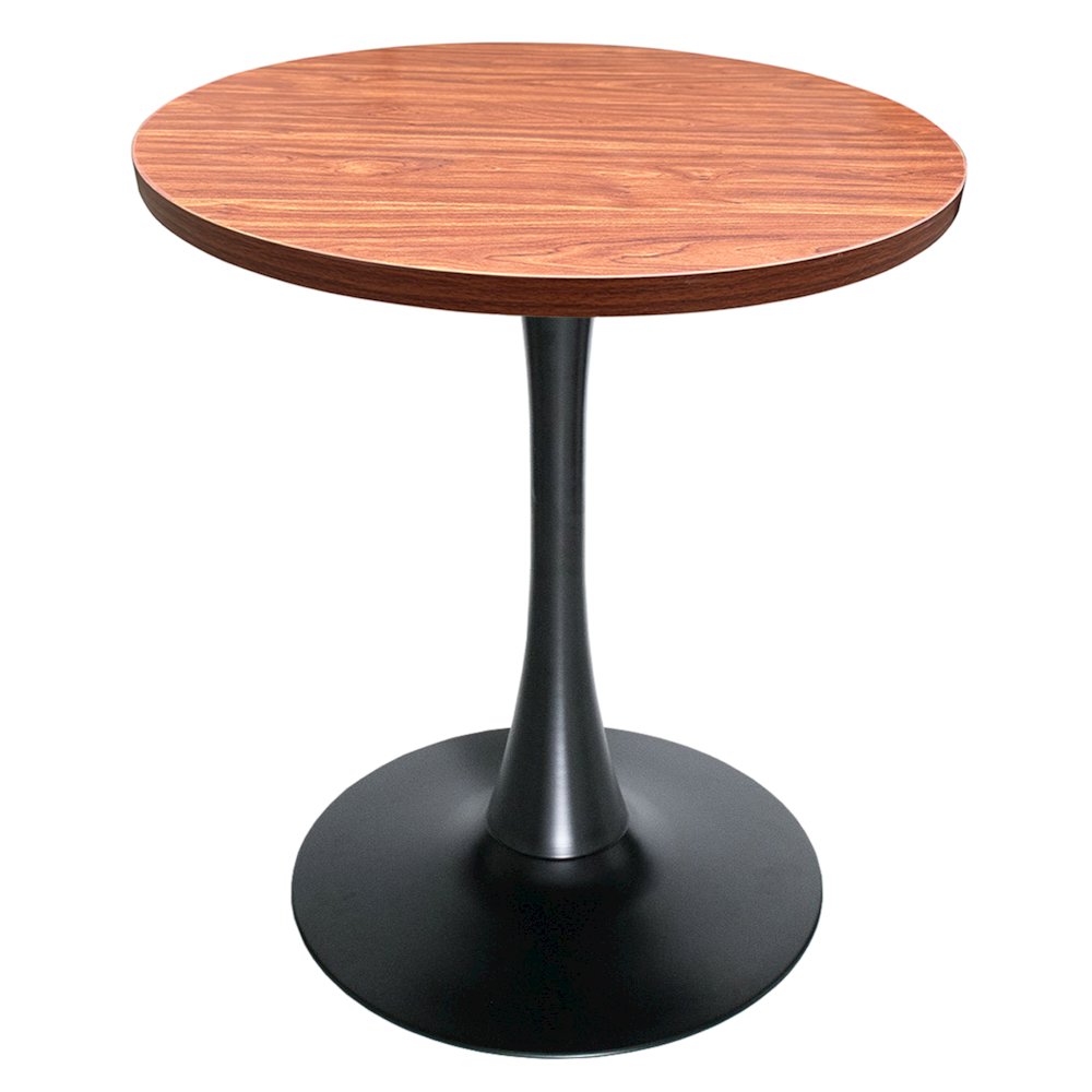 Bristol Dining table, Black Base with 27 Round Cognac Brown MDF top. Picture 2