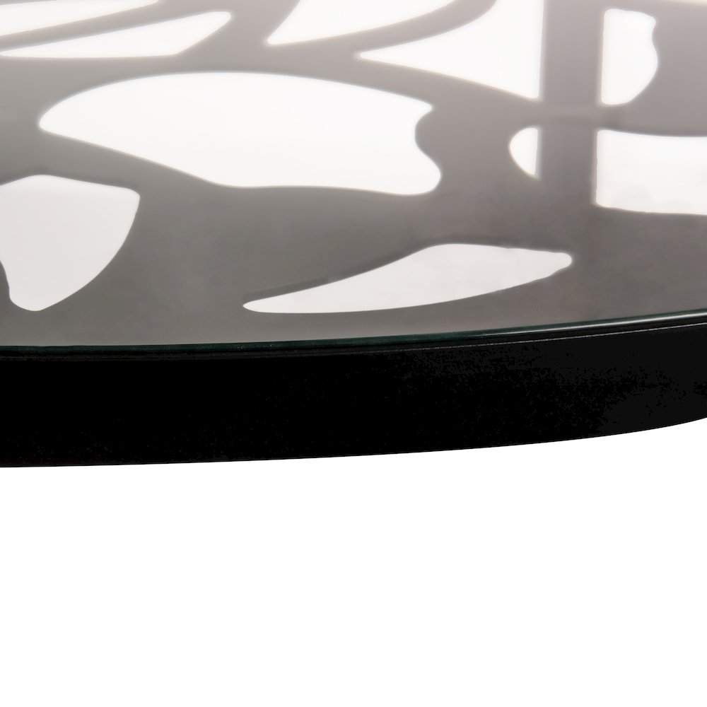 Devon Tree Design Glass Top Aluminum Base Indoor Outdoor Dining Table. Picture 6