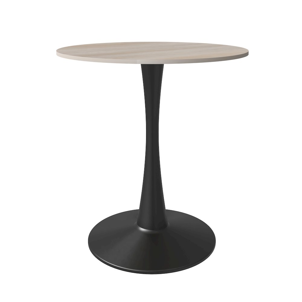 Bristol 27" round dining table Black base with marbled MDF top. Picture 2