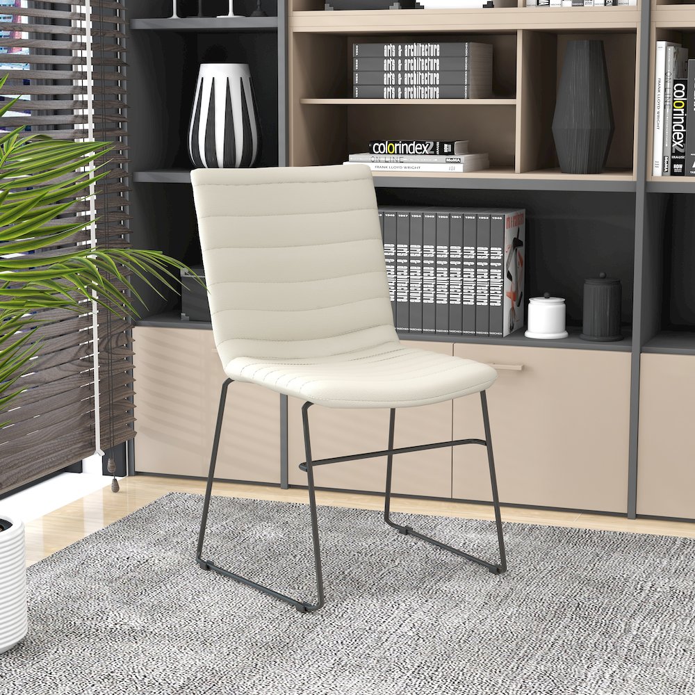 Zylar Series Office Guest Chair in Tan Leather. Picture 32