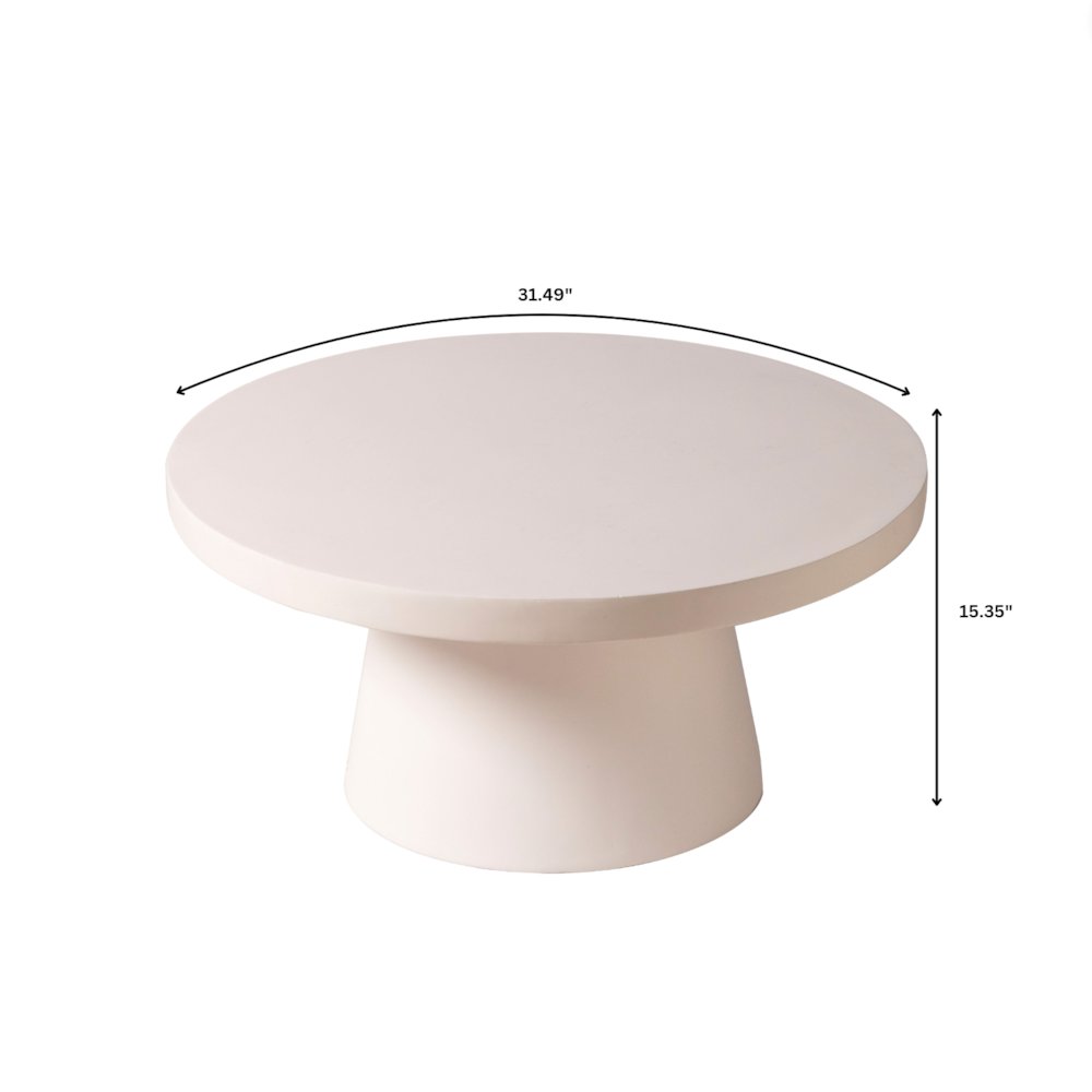 Dune Collection Fiberglass Outdoor Coffee Table In Grey. Picture 28