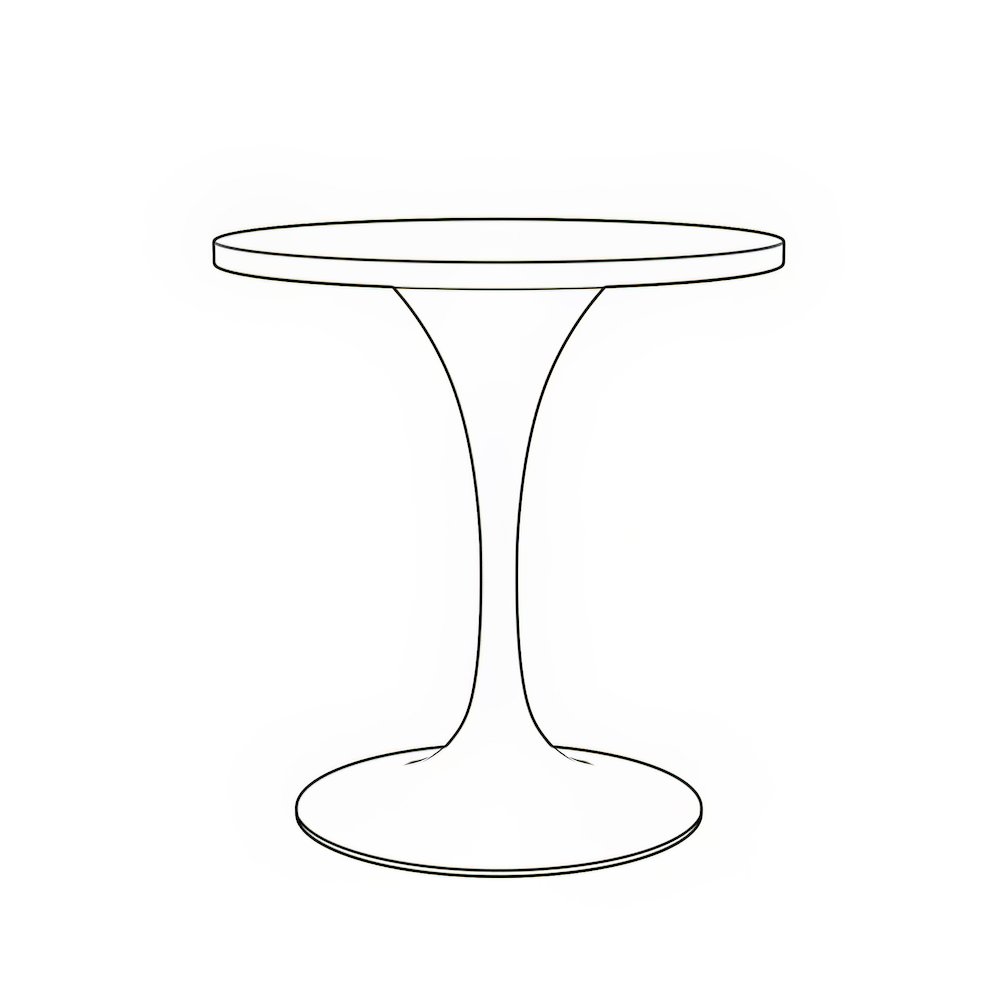 Verve Collection 27 Round Dining Table. Picture 10