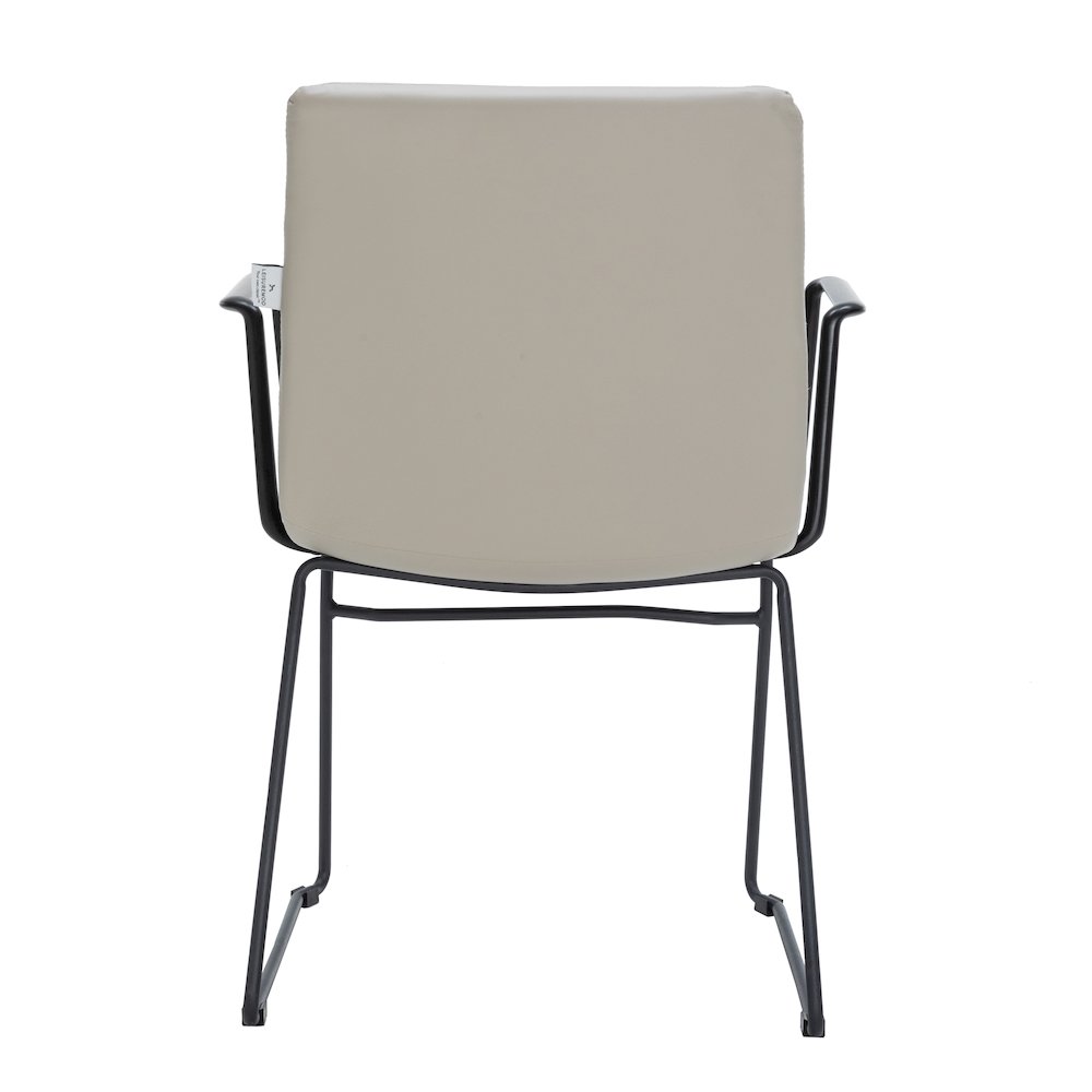Zylar Series Office Guest Arm Chair in Tan Leather. Picture 6