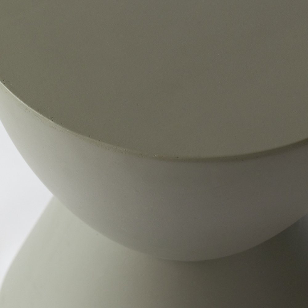 Loft Collection Fiberglass Outdoor Side Table in Moss Grey. Picture 19