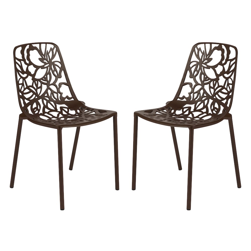 Modern Devon Aluminum Chair, Set of 2. Picture 3