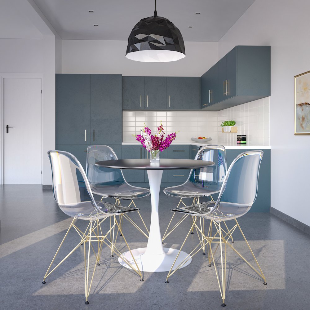 5-Piece Dining Set with 35" Round Dining Table. Picture 2