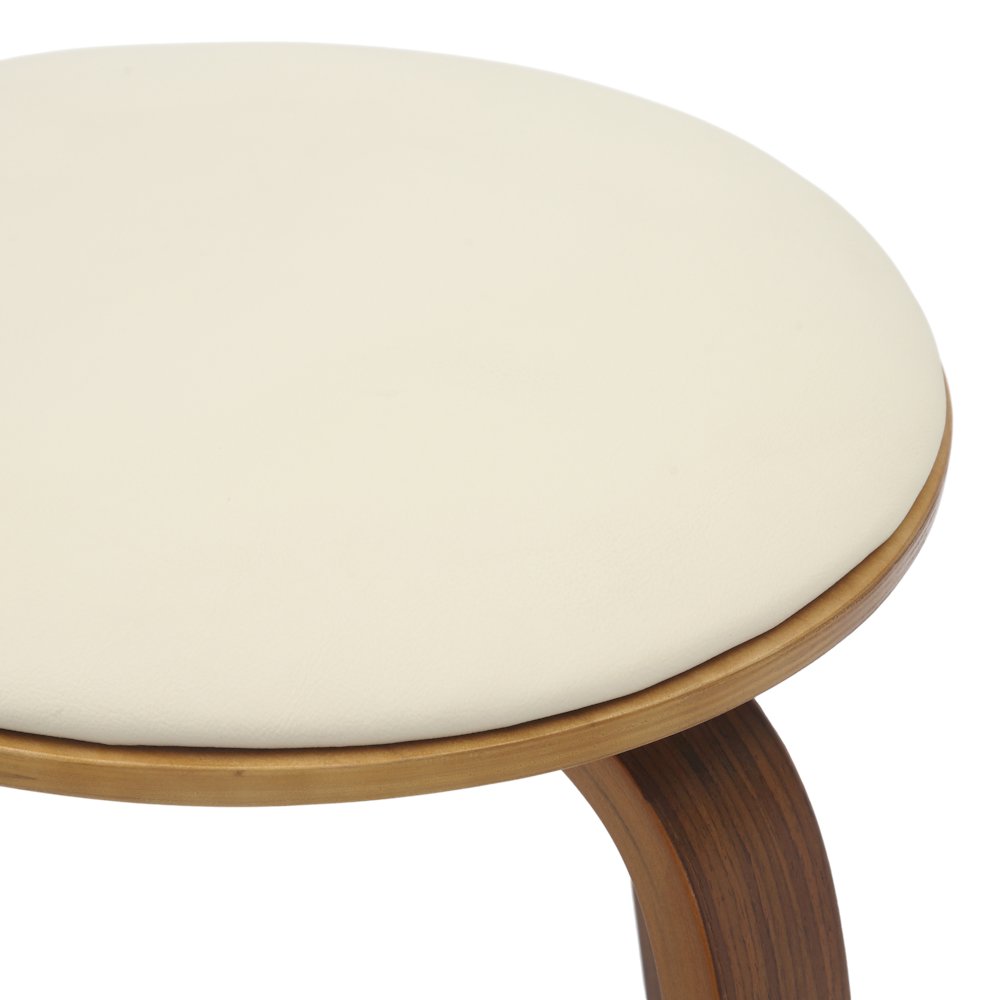 Wooden Counter Stool Pelya Collection Modern Style Walnut color in Cream. Picture 15