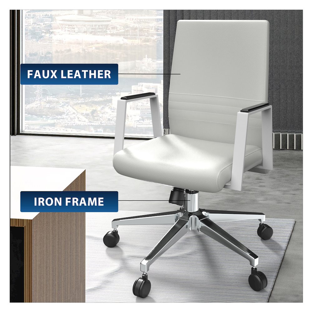 Aleen Office Chair in White. Picture 2