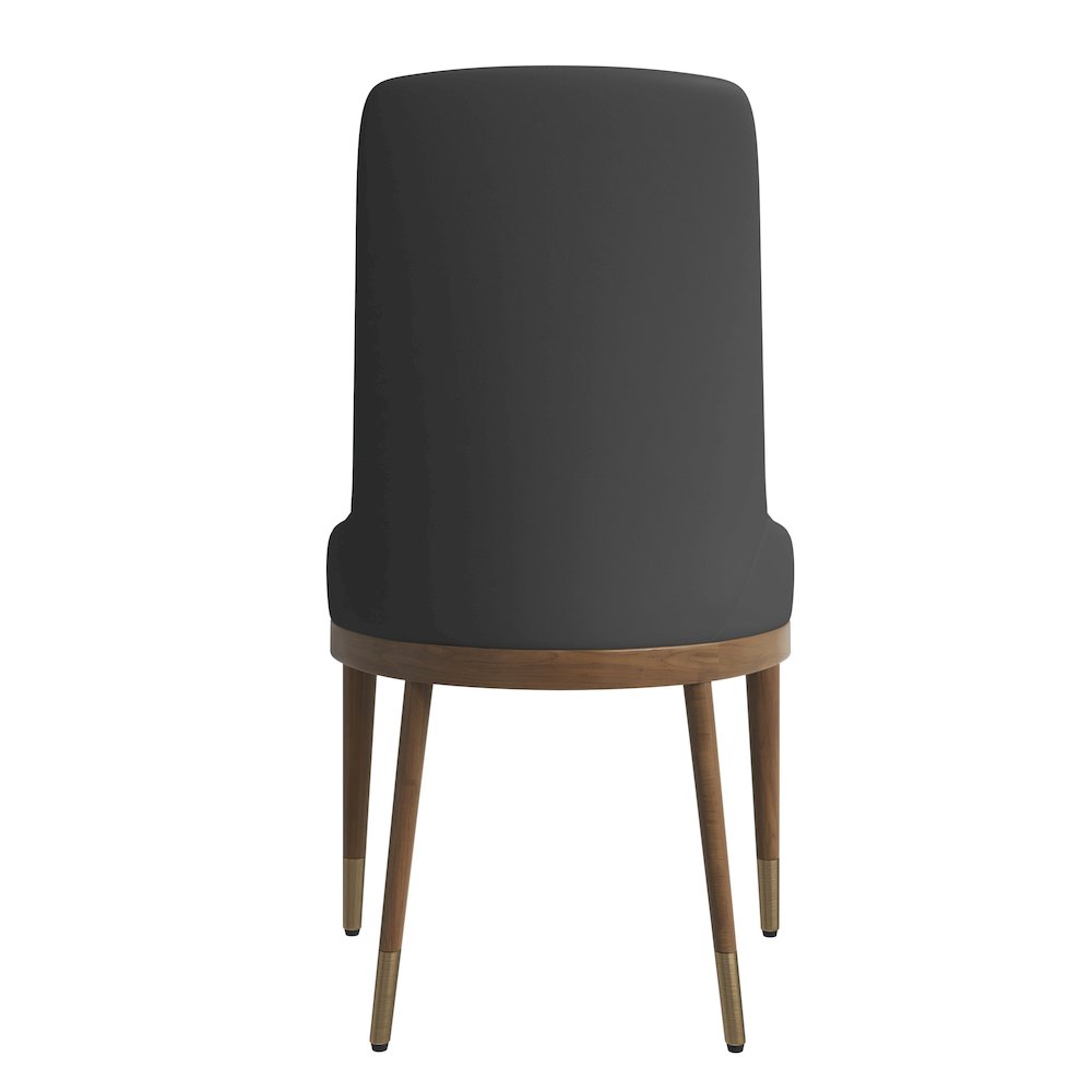 Viva Collection Modern Wooden Dining Chair in Dark Grey Set of 2. Picture 11