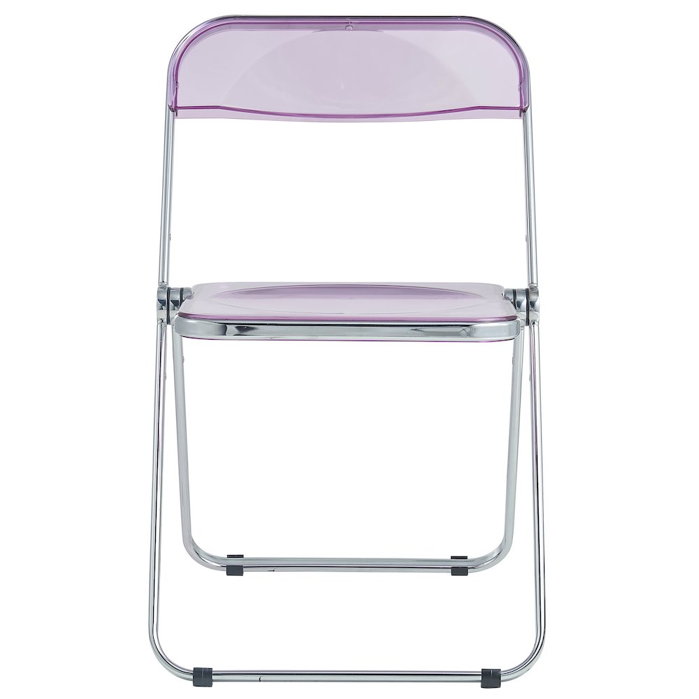 Lawrence Acrylic Folding Chair With Metal Frame, Set of 4. Picture 9