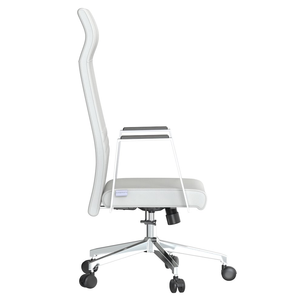 Aleen High-Back Office Chair in White. Picture 21