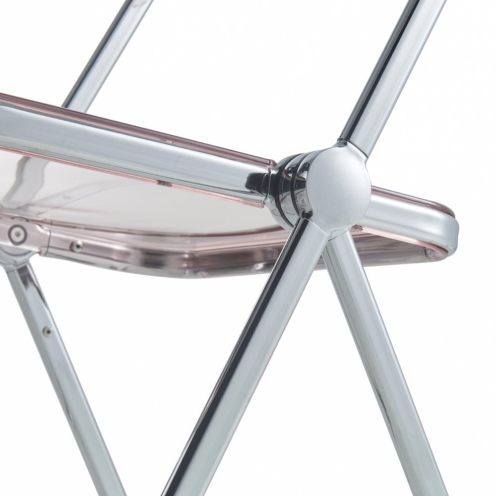 Lawrence Acrylic Folding Chair With Metal Frame. Picture 17
