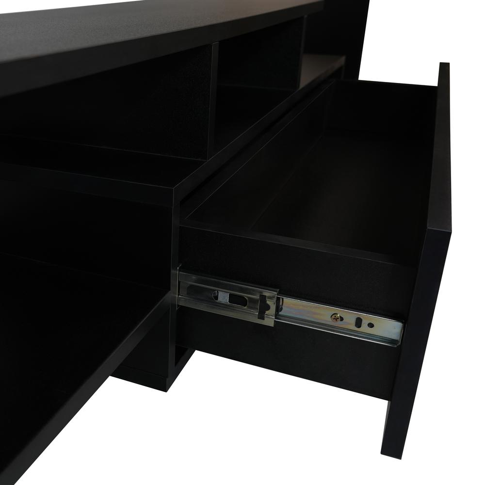 Surrey Modern TV Stand with MDF Shelves and Bookcase. Picture 11
