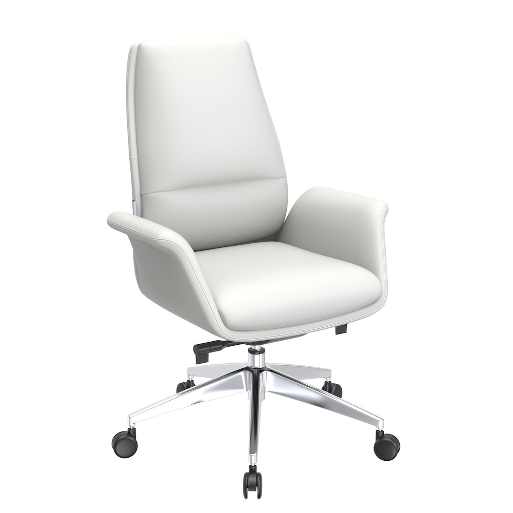 Summit Series Office Chair In White Leather. Picture 13