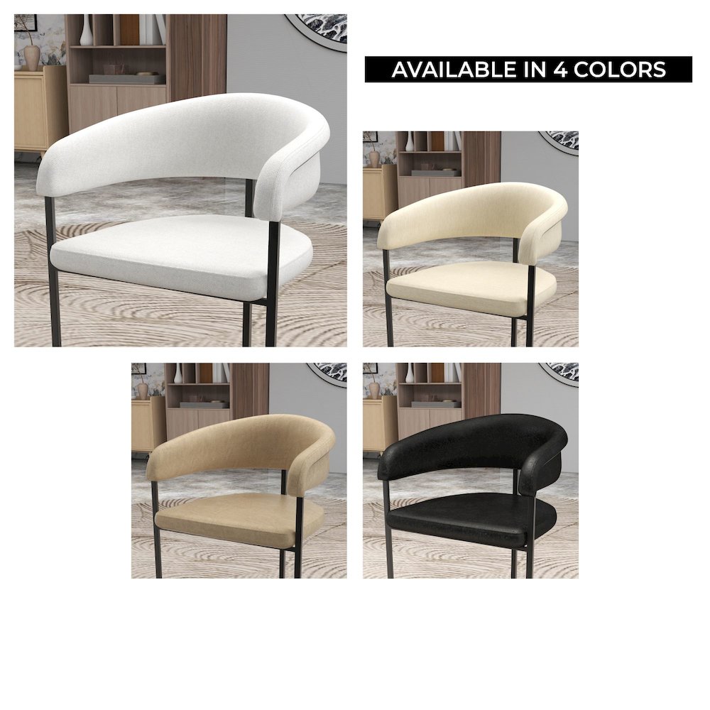 Aero Collection Modern Dining Chair in White Set of 4. Picture 6