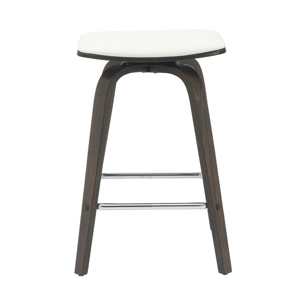 Wooden Counter Stool in White. Picture 4
