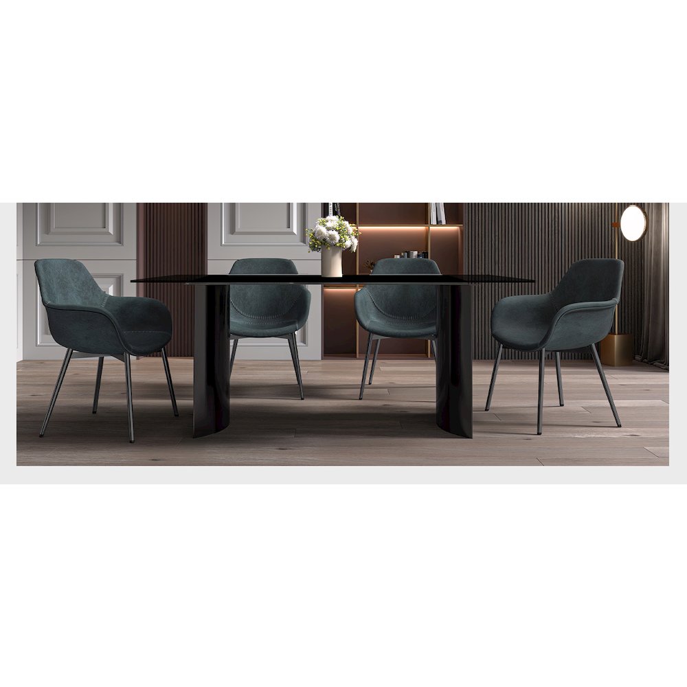 Benmar Home Leather Guest Office Chair in Grey. Picture 25