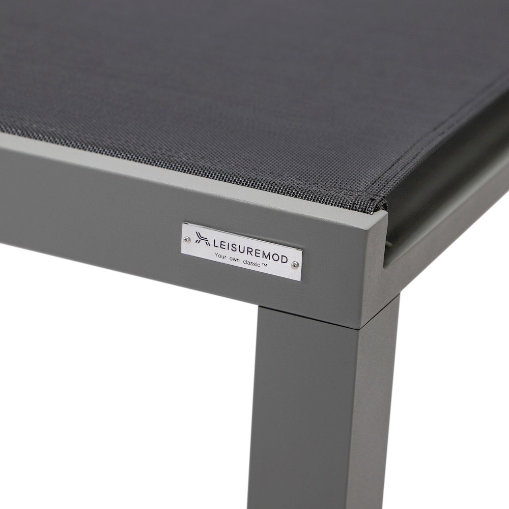 Marlin Modern Grey Aluminum Outdoor Patio Chaise Lounge Chair. Picture 25